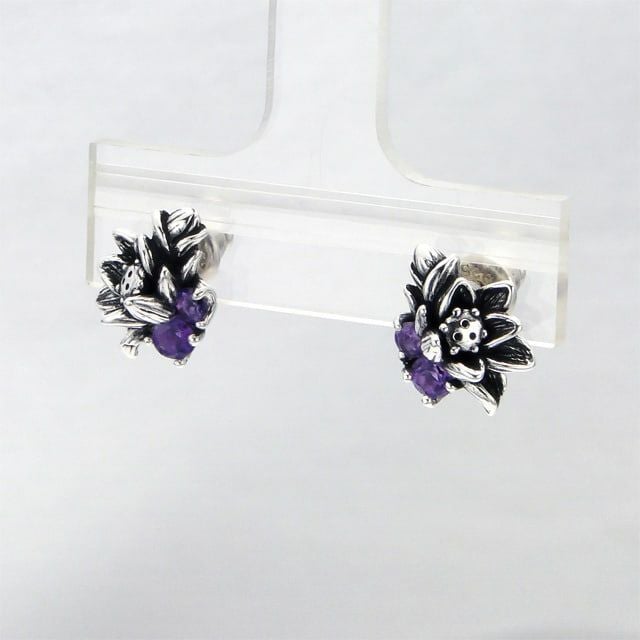 コンロン KRBCE1069-A ロータスブリーズロングピアス/アメジスト