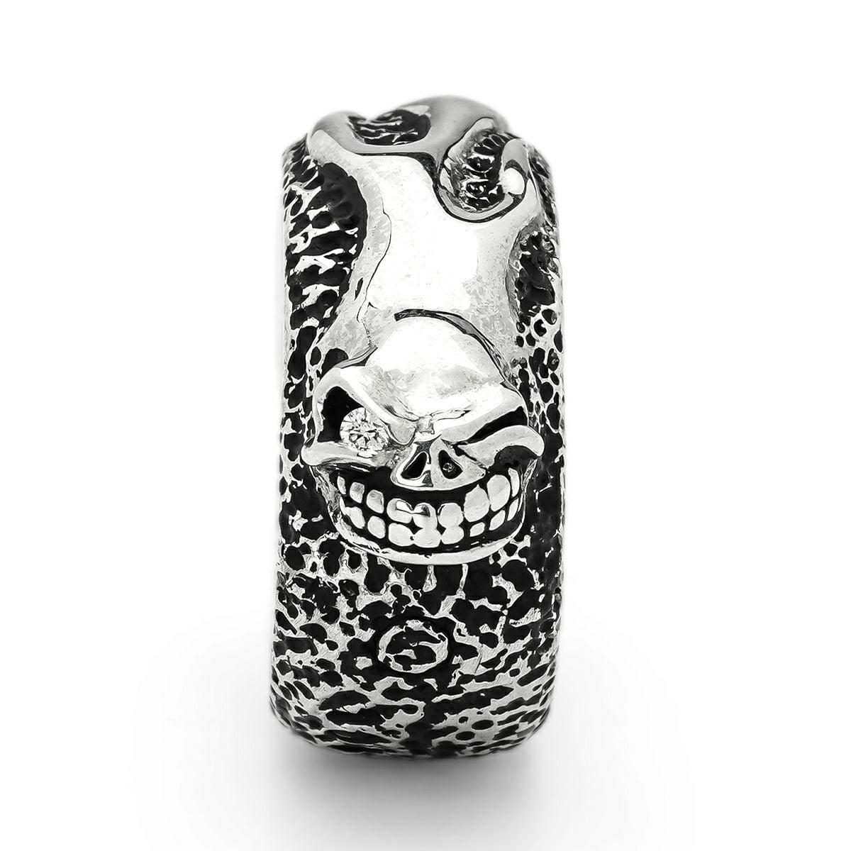 スターリンギア ニューフレイムスカルバンドリング w/ダイヤモンド