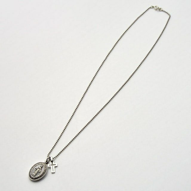 マリア　シアン アンプジャパン Silver Maria Locket with Silver Cross シルバー