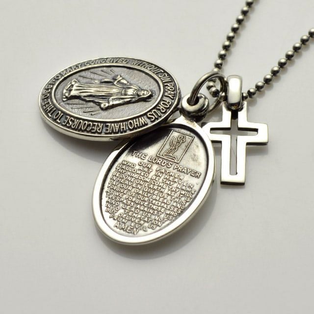 アンプジャパン Silver Maria Locket with Silver Cross シルバー