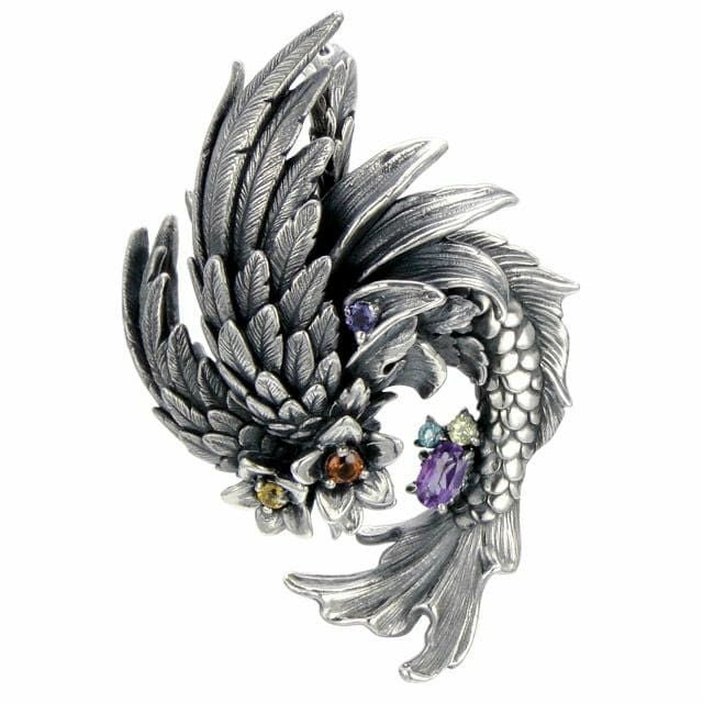 ブラッディマリー 四神 白虎ペンダント w/ホワイトトパーズ/クォーツ