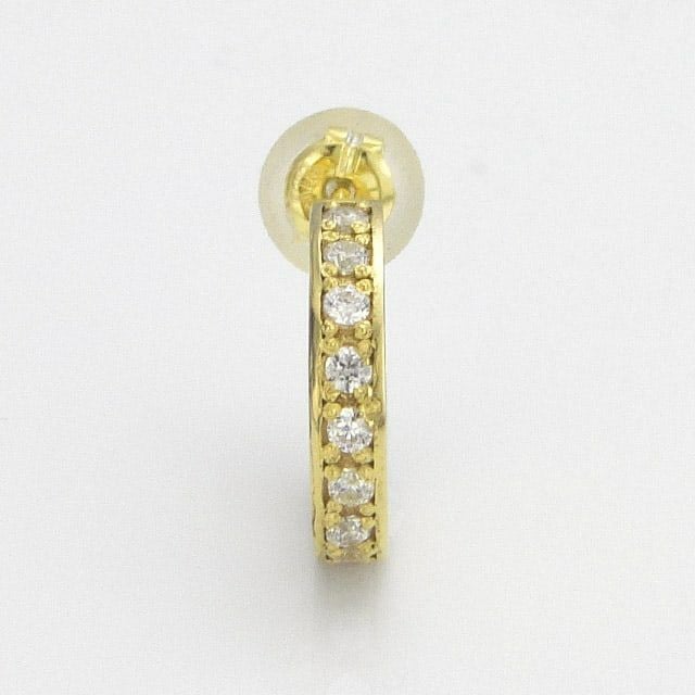 ヴェルヴェットラウンジ　ジオメトリースケールフープピアス　ホワイトダイヤモンド ヴェルヴェットラウンジ ジオメトリースケールフープピアス ホワイト