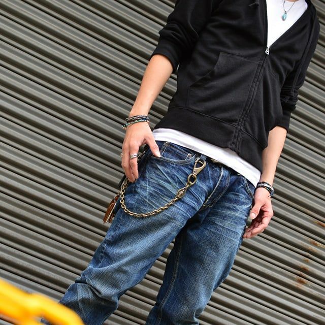 アンプジャパン amp japan Brass Wallet Chain -Mary & Diamond