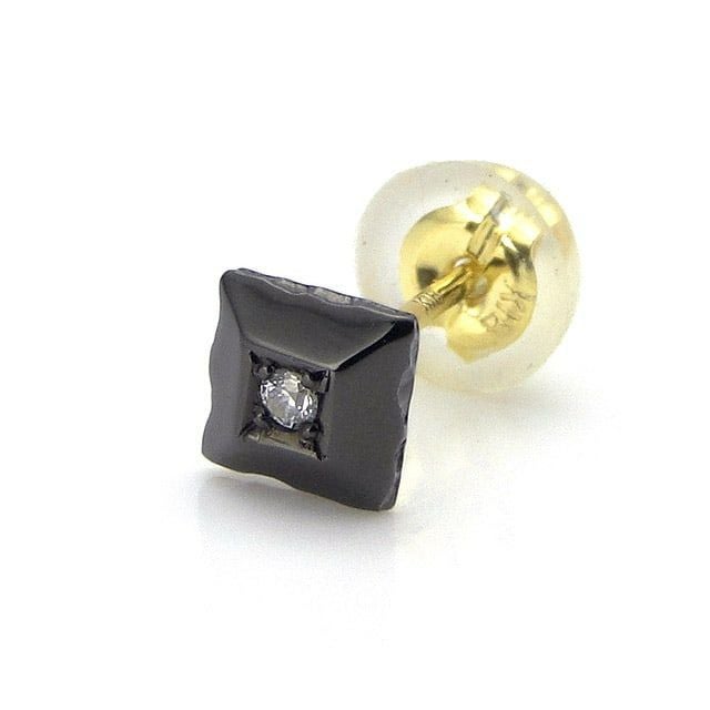 ヴェルヴェットラウンジ シャイニー スタッド ピアス ブラック