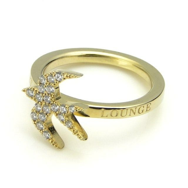 要見積もり】ヴェルヴェットラウンジ ハッピー スワロー リング K18