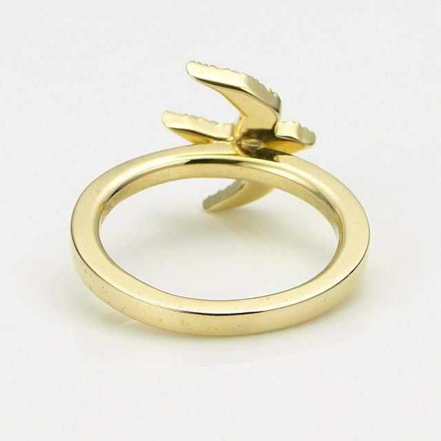 要見積もり】ヴェルヴェットラウンジ ハッピー スワロー リング K18