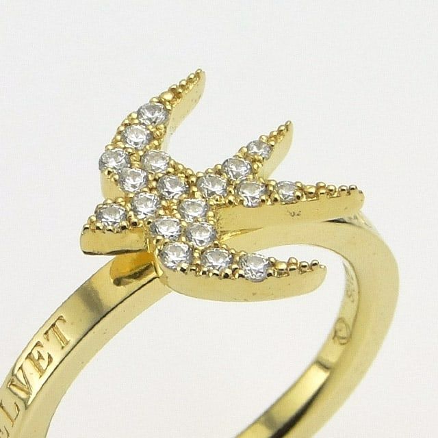 要見積もり】ヴェルヴェットラウンジ ハッピー スワロー リング K18