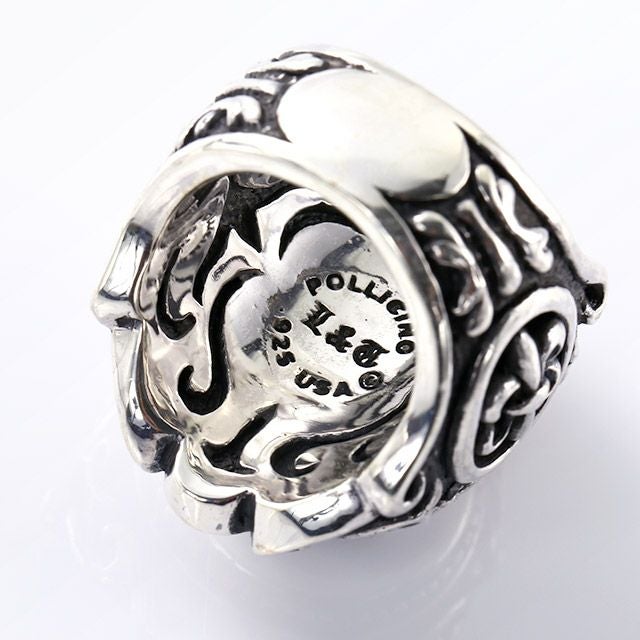 レザーズアンドトレジャーズ ラウンド ベゼル スクロール インレイ