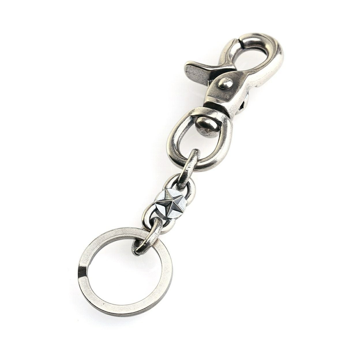 ★ SILVER シルバー　SV　　キーホルダー　AMERICA アンプジャパン amp japan Star Studs Key Chain SV スター スタッズ