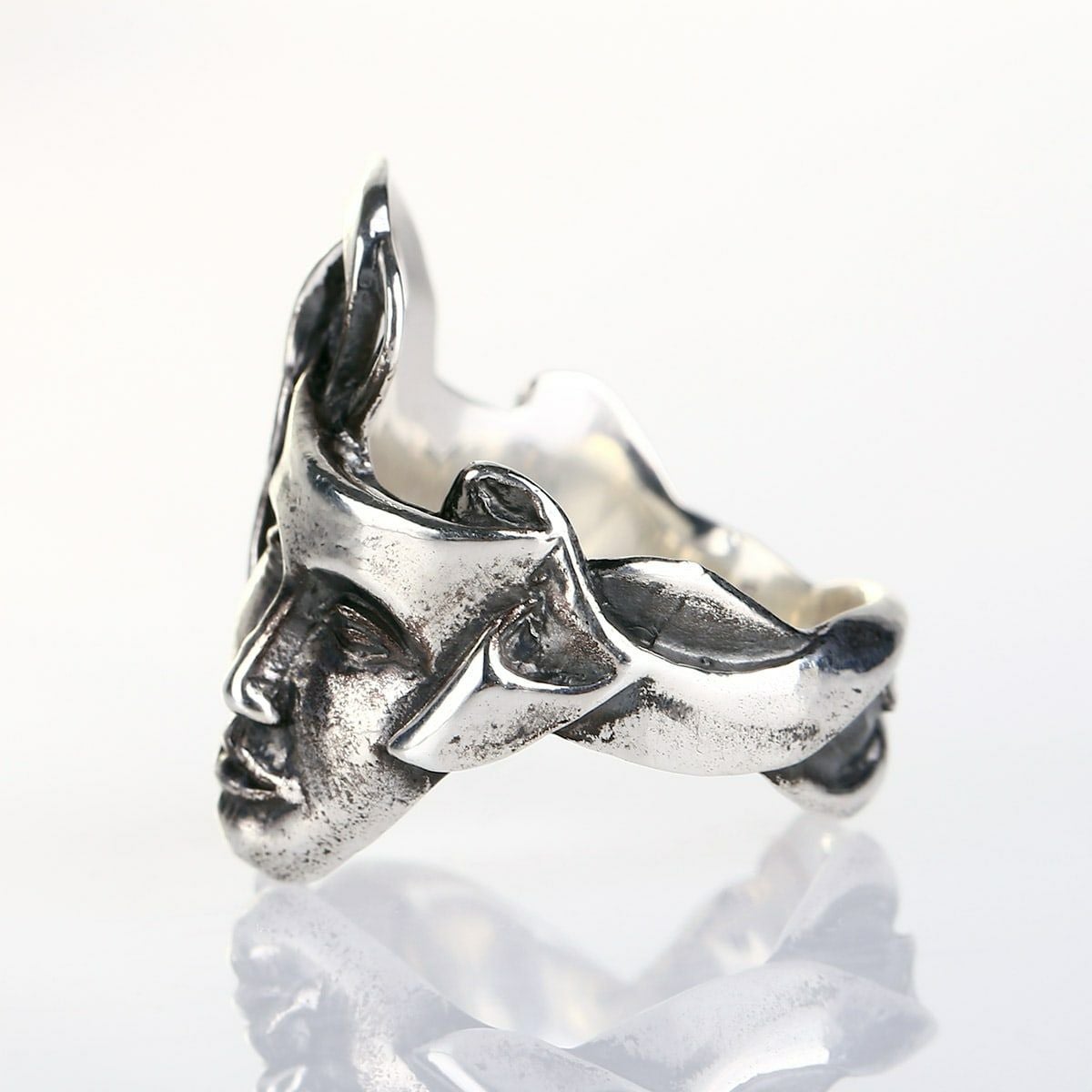 希少★amp japan アンプジャパン two face ring 刻印有り アンプジャパン amp japan Two Face Ring トゥー フェイス リング 19号