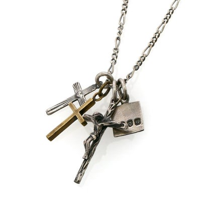アンプジャパン amp japan Small Jesus with Silver Cross, Brass 