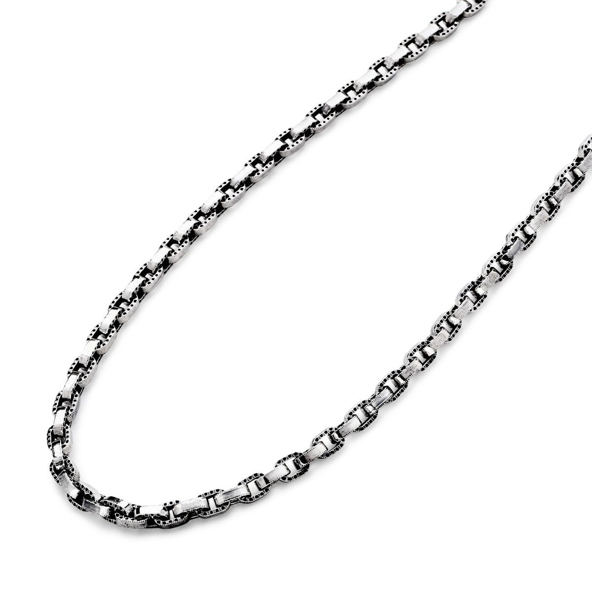 レザーズアンドトレジャーズ ハーフエングレイブリンクチェーン