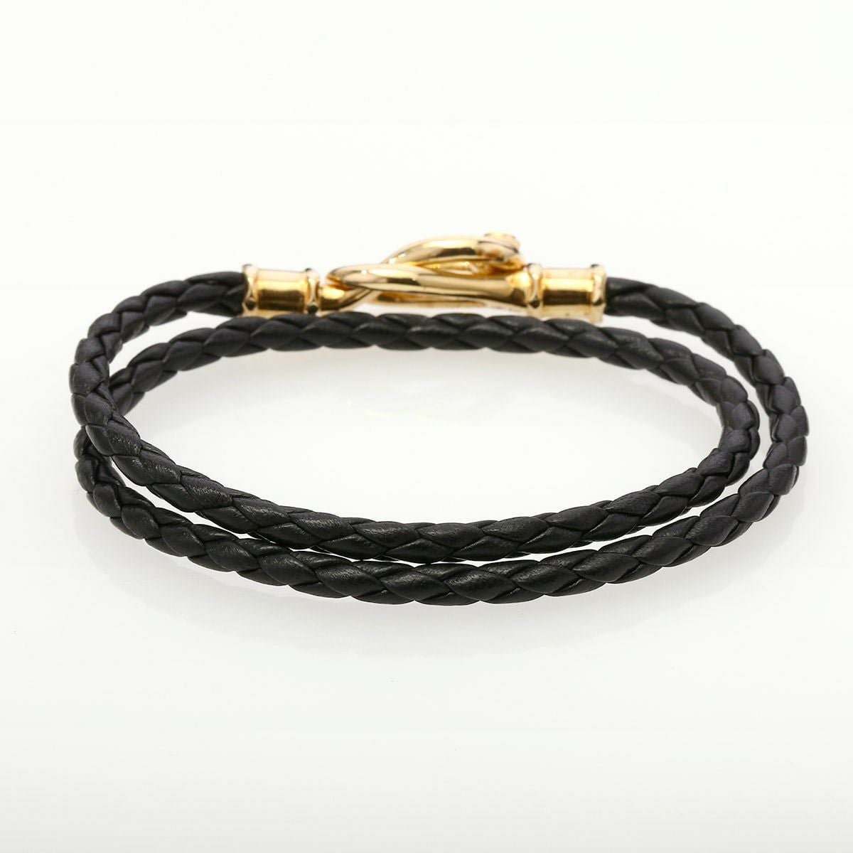 ヴェルヴェットラウンジ カーブドフックレザーブレスレット ロング