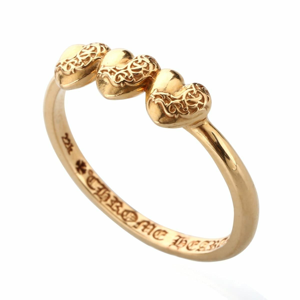 クロムハーツ K22 バブルガム リング w/ 3ハート 22K | ジュエリー