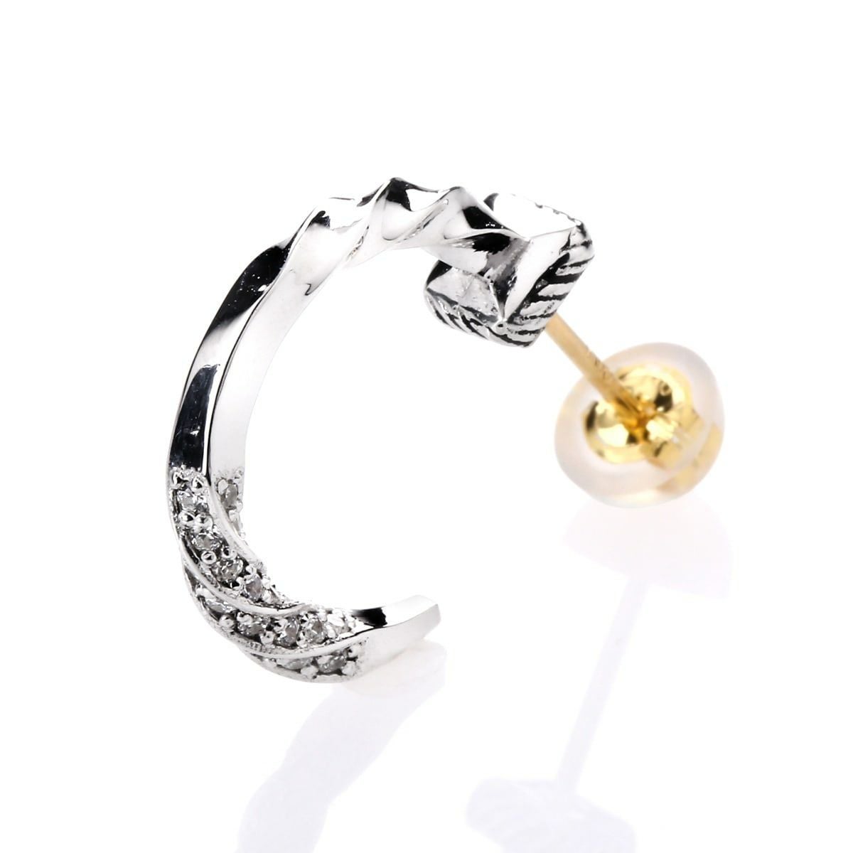 ヴェルヴェットラウンジ ノヴェルシャイニーネイルフープピアス w/Cz