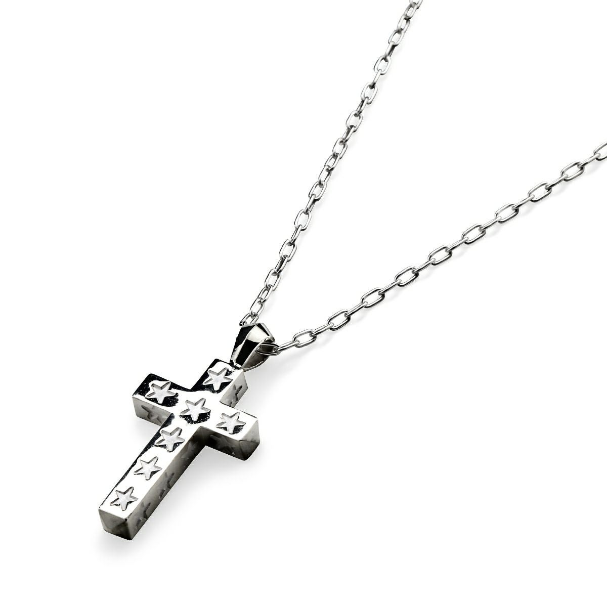 アンプジャパン amp japan スター Star Stamped Cross Necklace -large