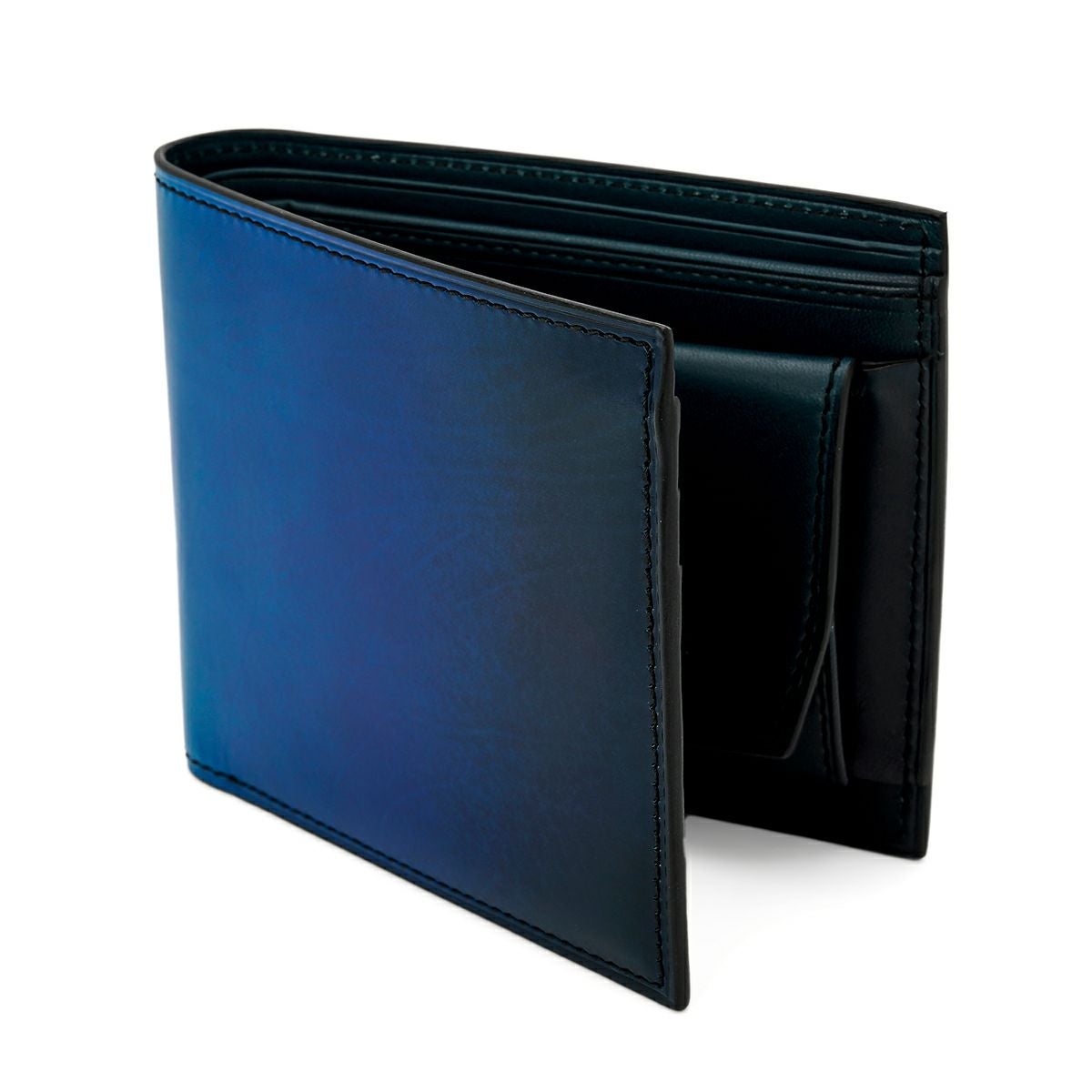 ユハク 二つ折り 財布 札入れ ウォレット ブルー | ジュエリー