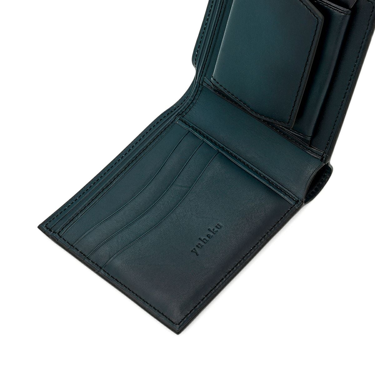 ユハク 二つ折り 財布 札入れ ウォレット ブルー | ジュエリー