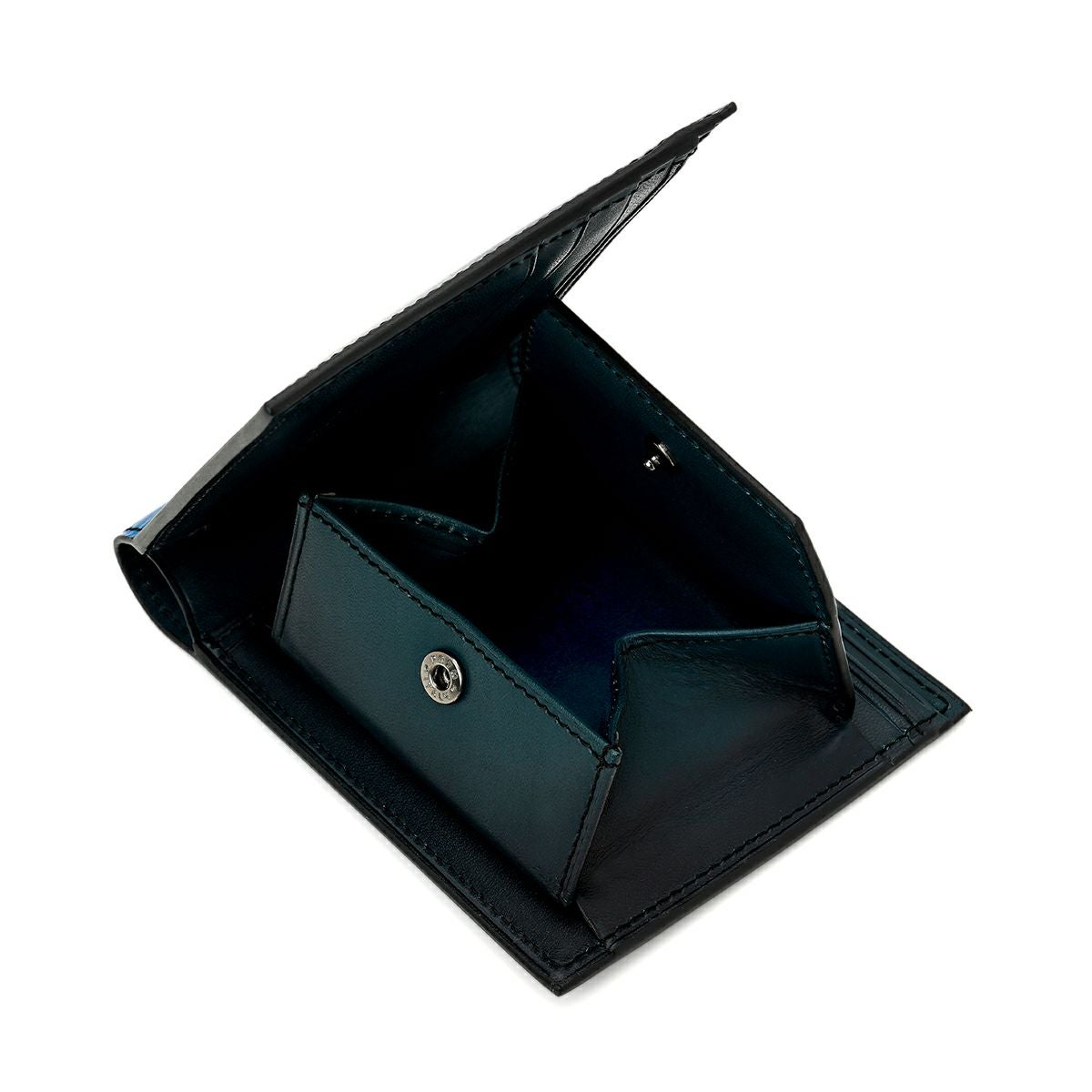 ユハク 二つ折り 財布 札入れ ウォレット ブルー | ジュエリー