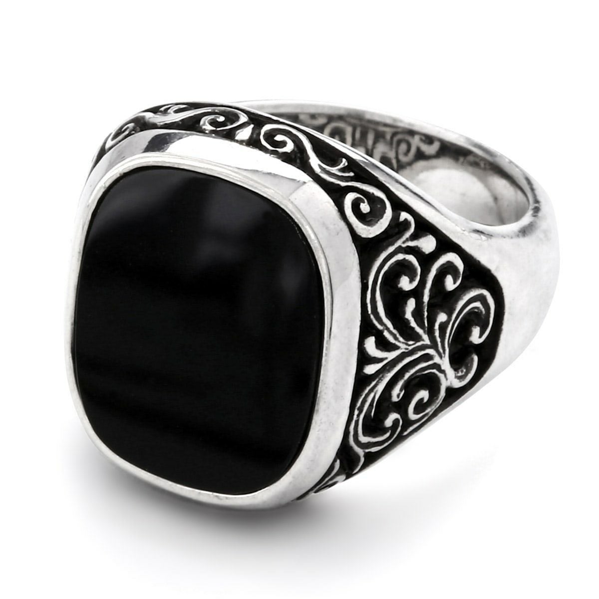 レザーズアンドトレジャーズ スクロール インタリオ リング w