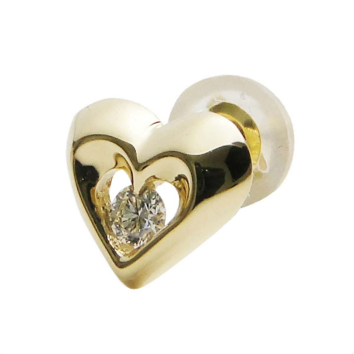 スターリンギア K18 スモールハートスタッド w/ダイヤモンド