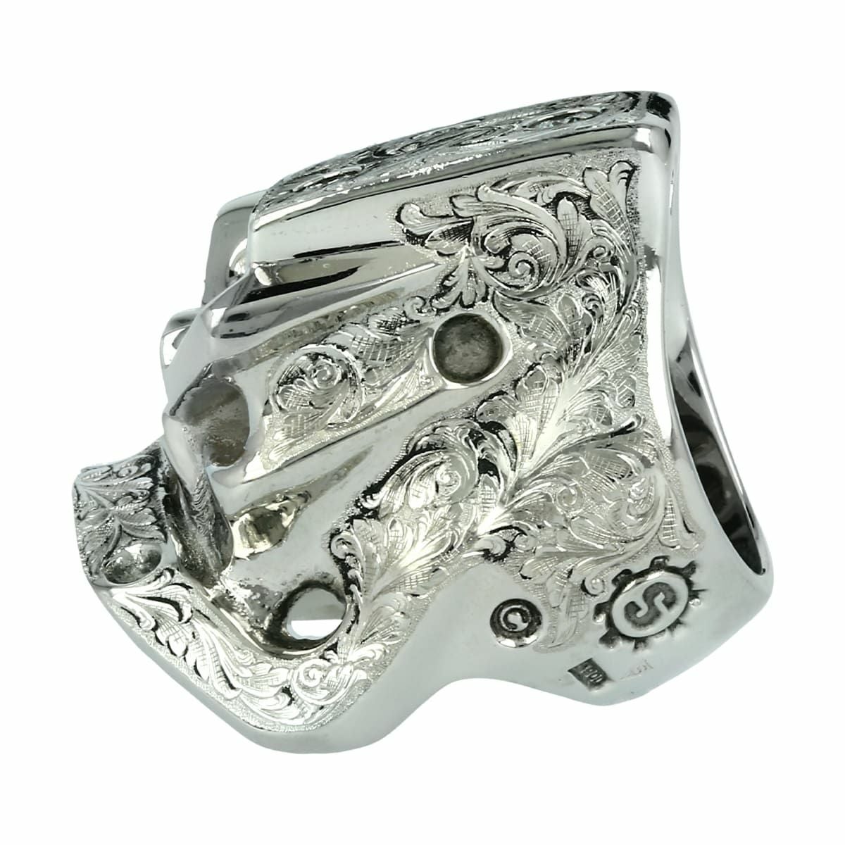 スターリンギア Pt900 パンチャーラッキーリング w/ダイヤモンド 5石