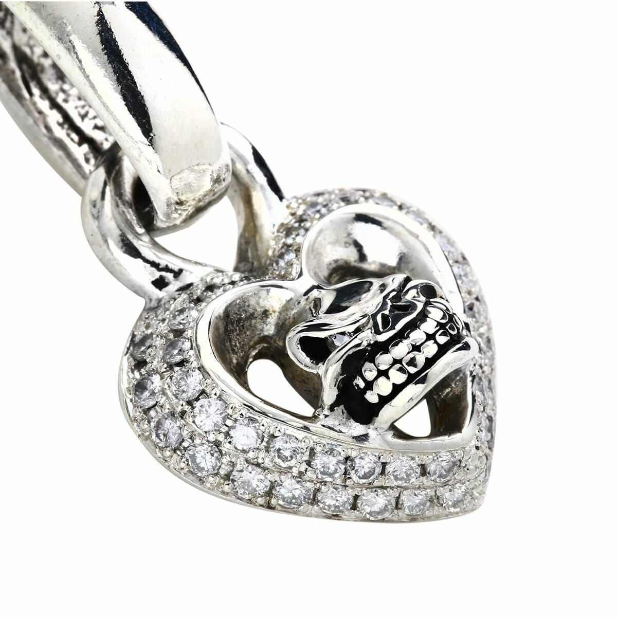 スターリンギア ハートペンダント w/スカル w/ダイヤモンド