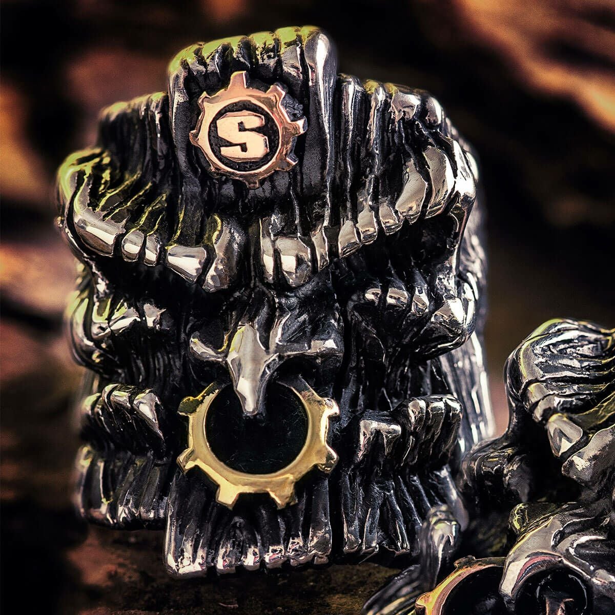 スターリンギア パンチャーモーニングウッドリングw/コパーSギアロゴ