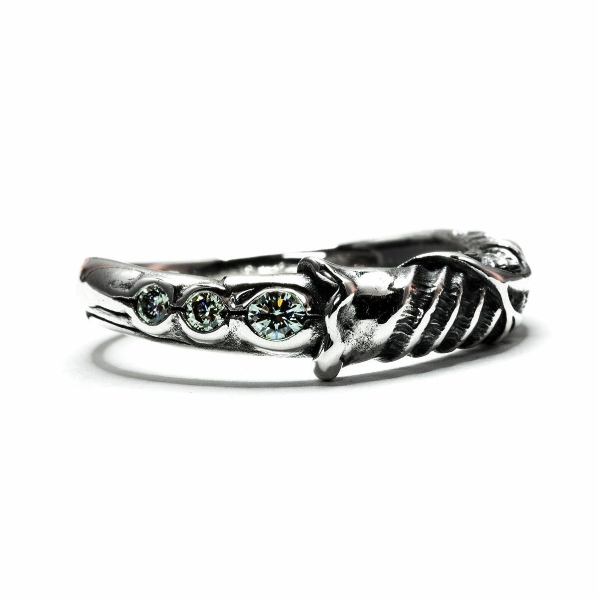 ブラッディマリー ダミアリング w/ホワイトトパーズ/ガーネット