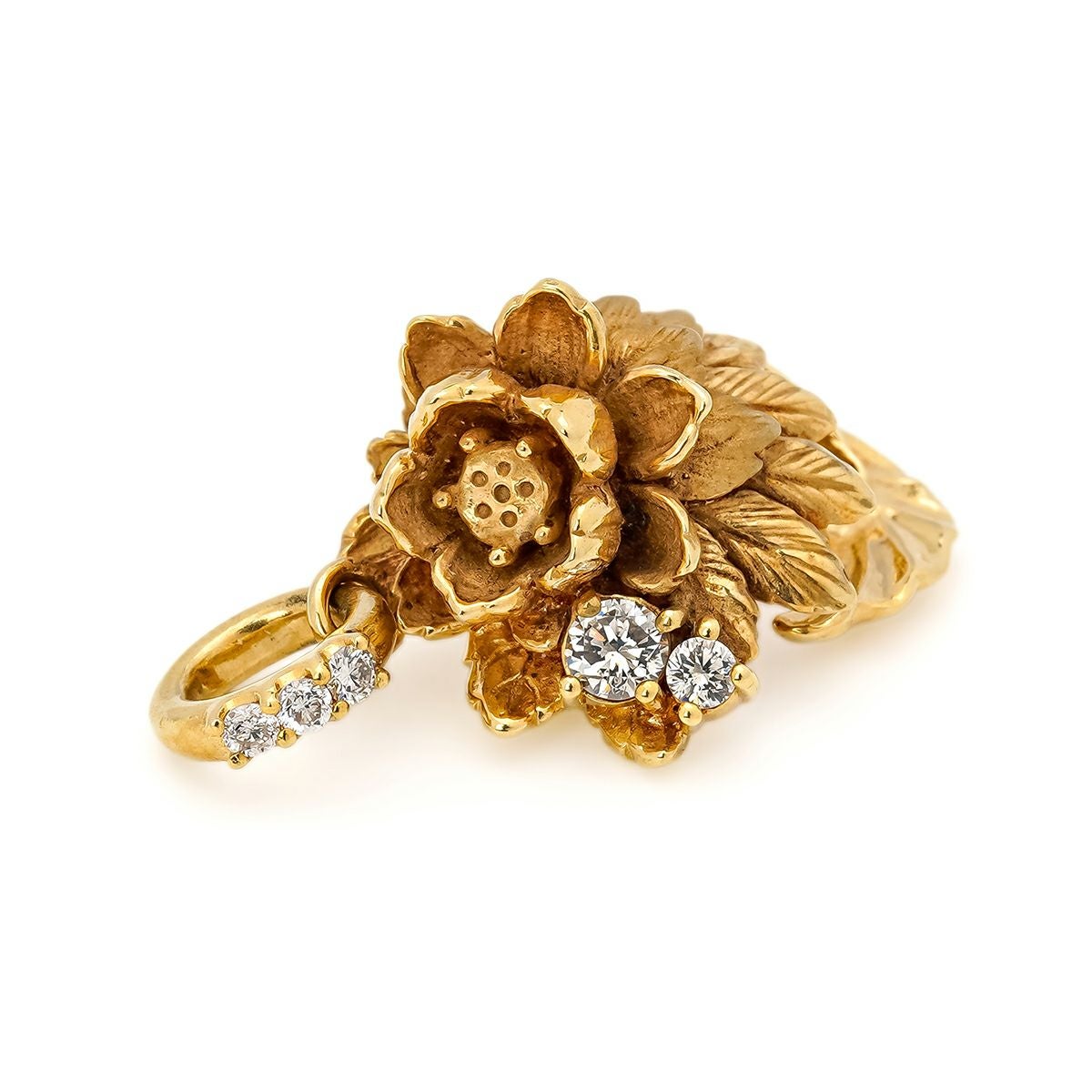 ブラッディマリー K18 ロータスヘッドペンダント w/ダイヤ（トップ