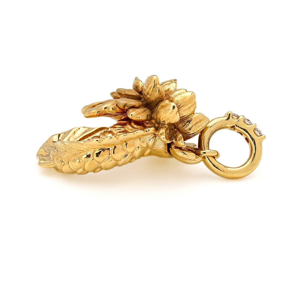 ブラッディマリー K18 ロータスヘッドペンダント w/ダイヤ（トップ