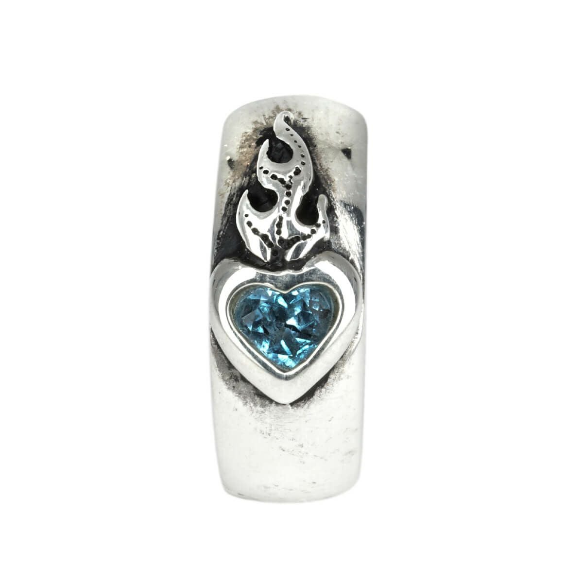 レザーズアンドトレジャーズ セイクリッドハートピアス w/ブルー