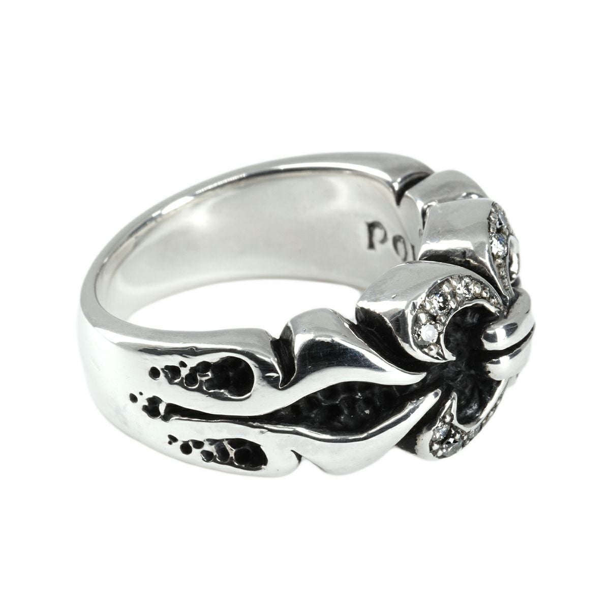 レザーズアンドトレジャーズ シェブロンリング w/ダイヤモンドパヴェ