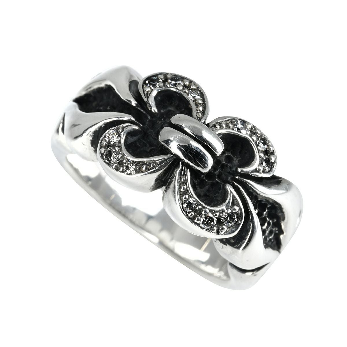 レザーズアンドトレジャーズ シェブロンリング w/ダイヤモンドパヴェ