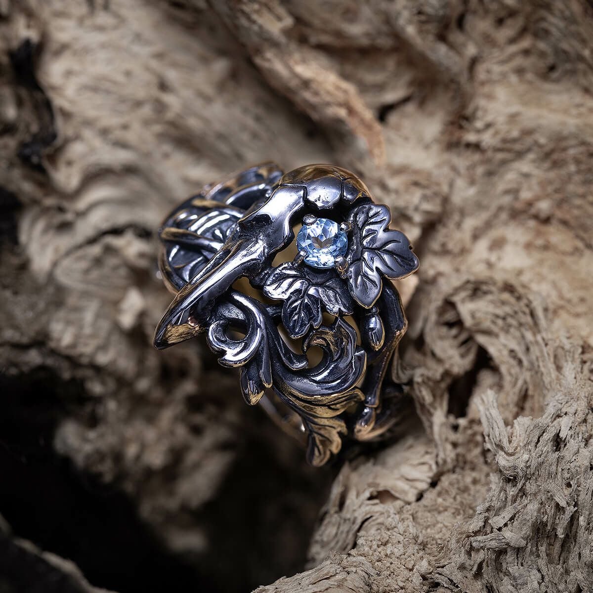 ブラッディマリー タナトスリング w/スカイブルーアクアマリン