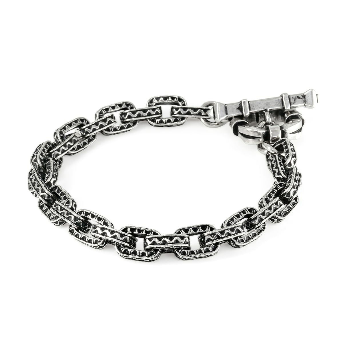 レザーズアンドトレジャーズ ミニハーフエングレイブリンクチェーン