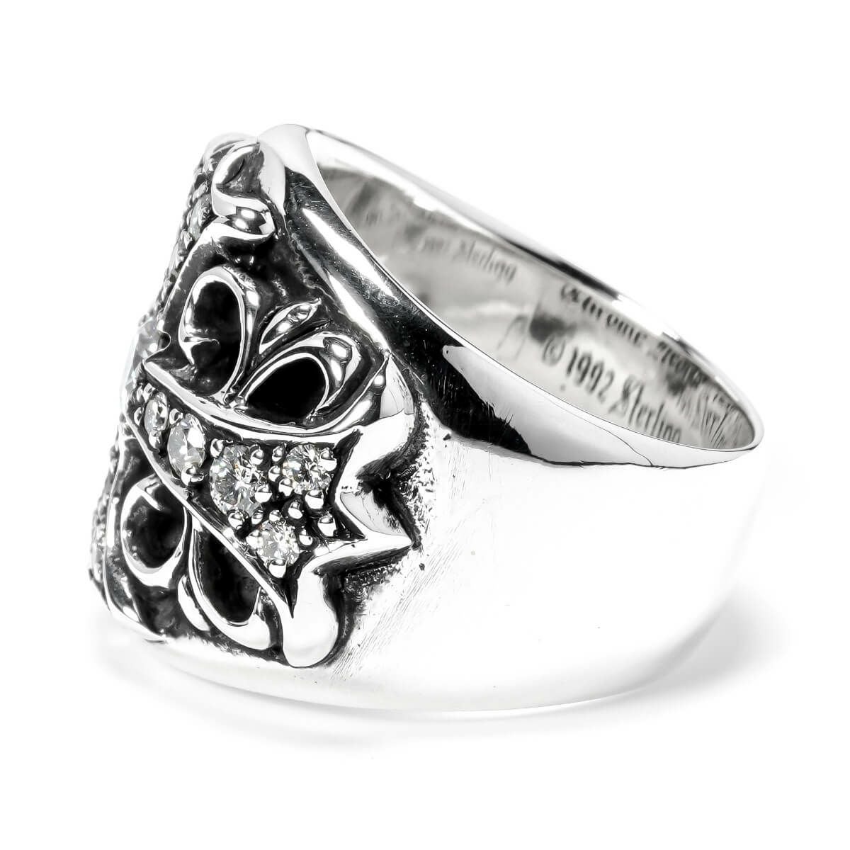 クロムハーツ キーパーリング w/ダイヤモンドパヴェ（CH仕様）/ US7.5