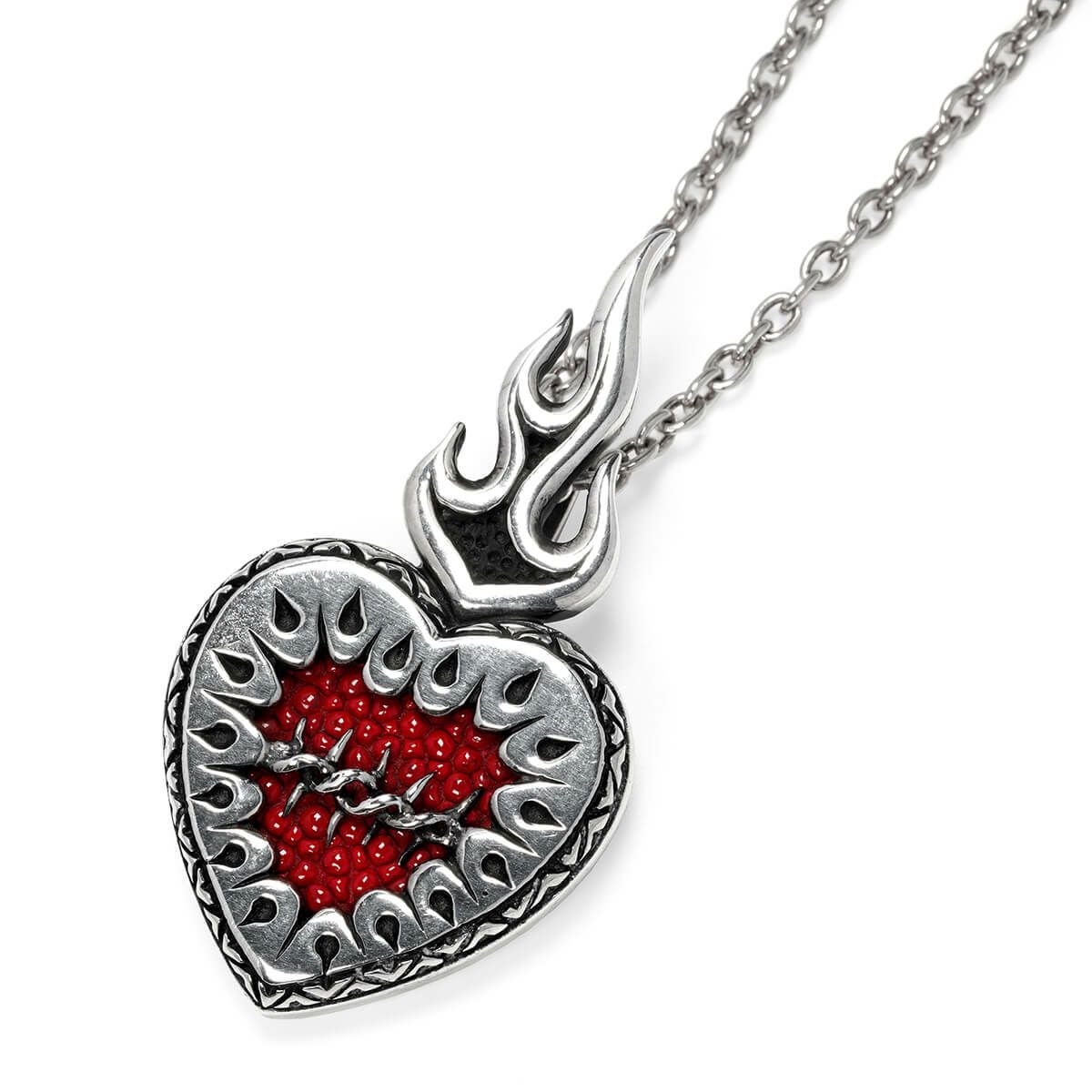 レザーズアンドトレジャーズ セイクリッドハートペンダント（レッド