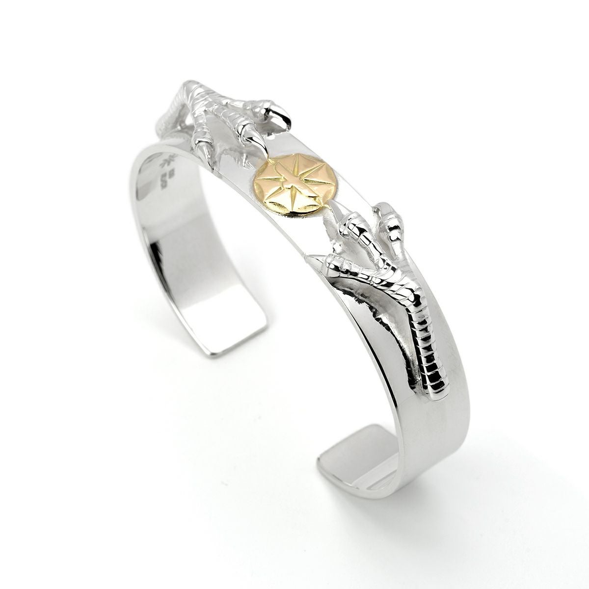 ゴッドサンズ 平打ち銀爪バングルK18メタル付き 12mm板 | ジュエリー