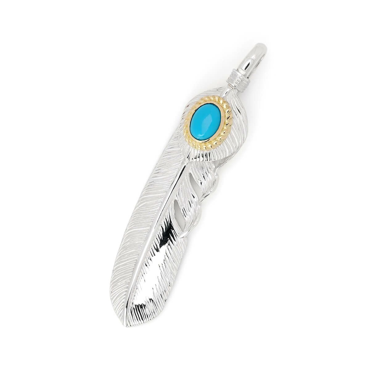 ゴッドサンズ 特大K18矢尻先金フェザー（右向き）74mmタイプ