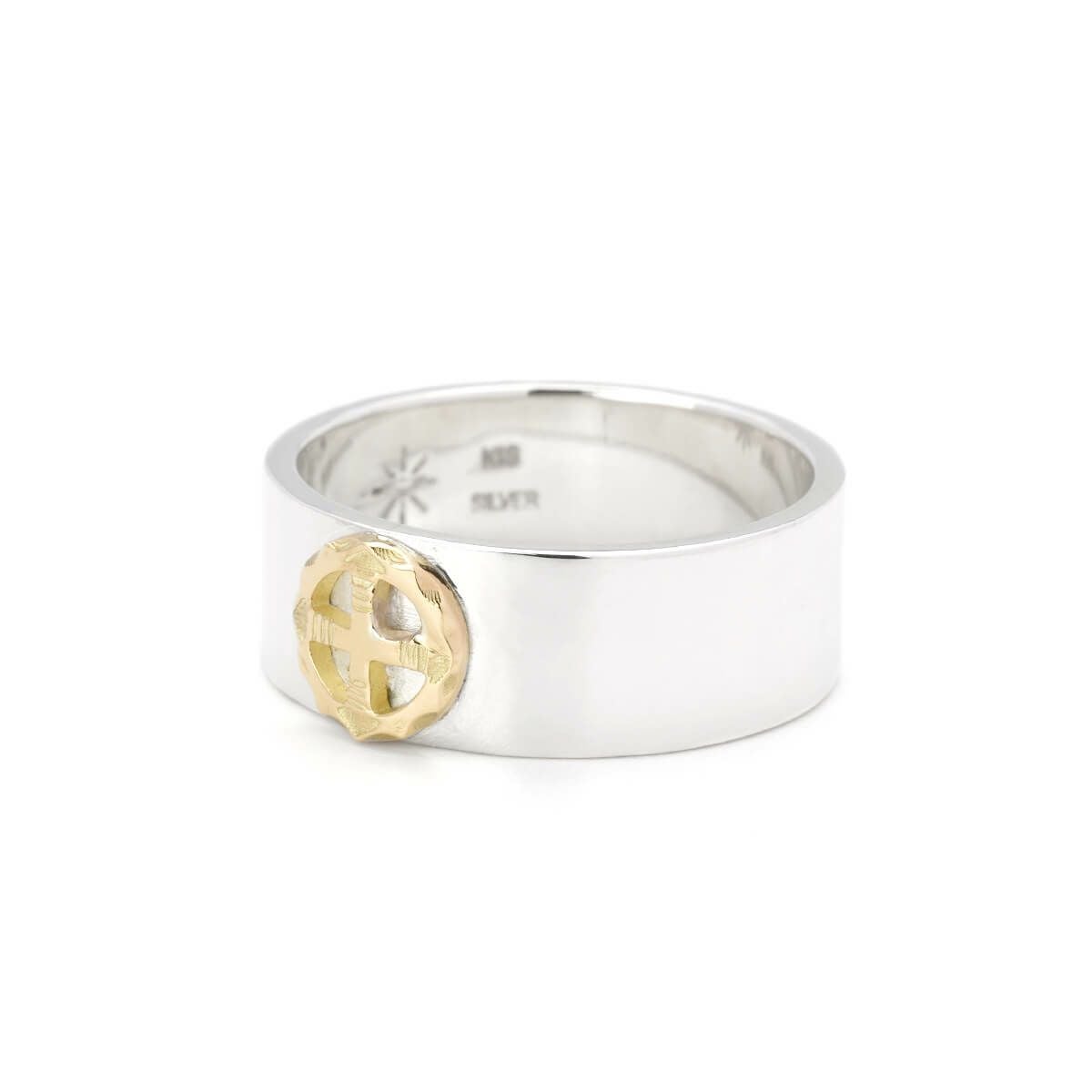 ゴッドサンズ 平打ち銀爪バングルK18メタル付き 12mm板 | ジュエリー