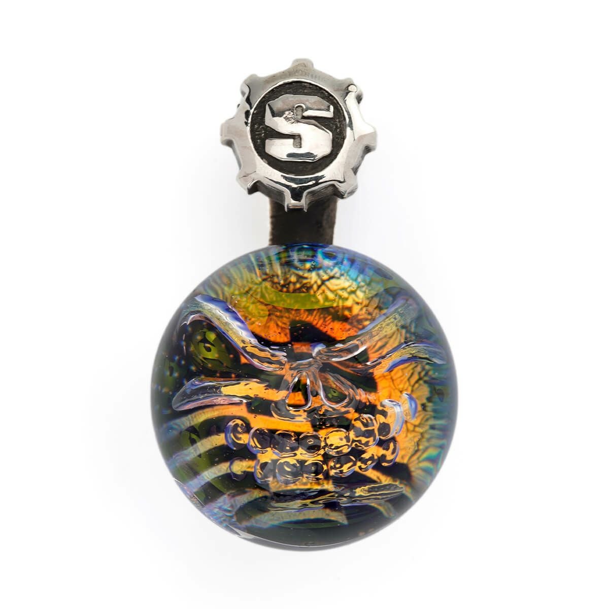 スターリンギア ニュースカルマーブルペンダント w/スカル/アメリカン