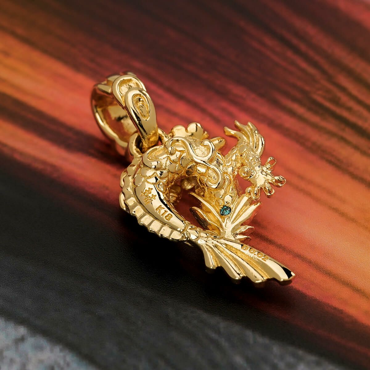 ブラッディマリー K18ミニシルフィードペンダントw/ダイヤモンド