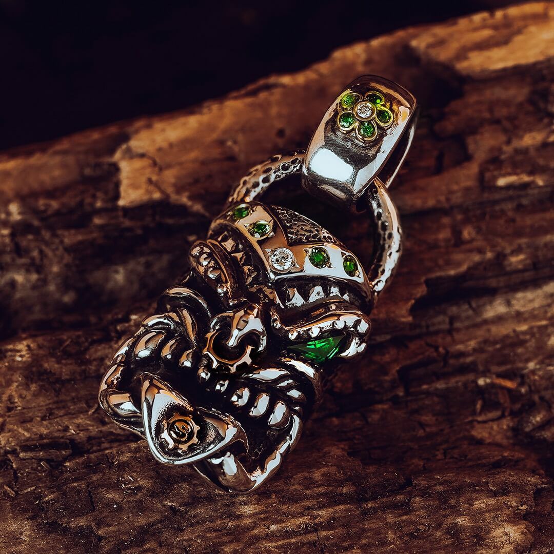 スターリンギア パンチャーニューマオリフェイスペンダント w/22k