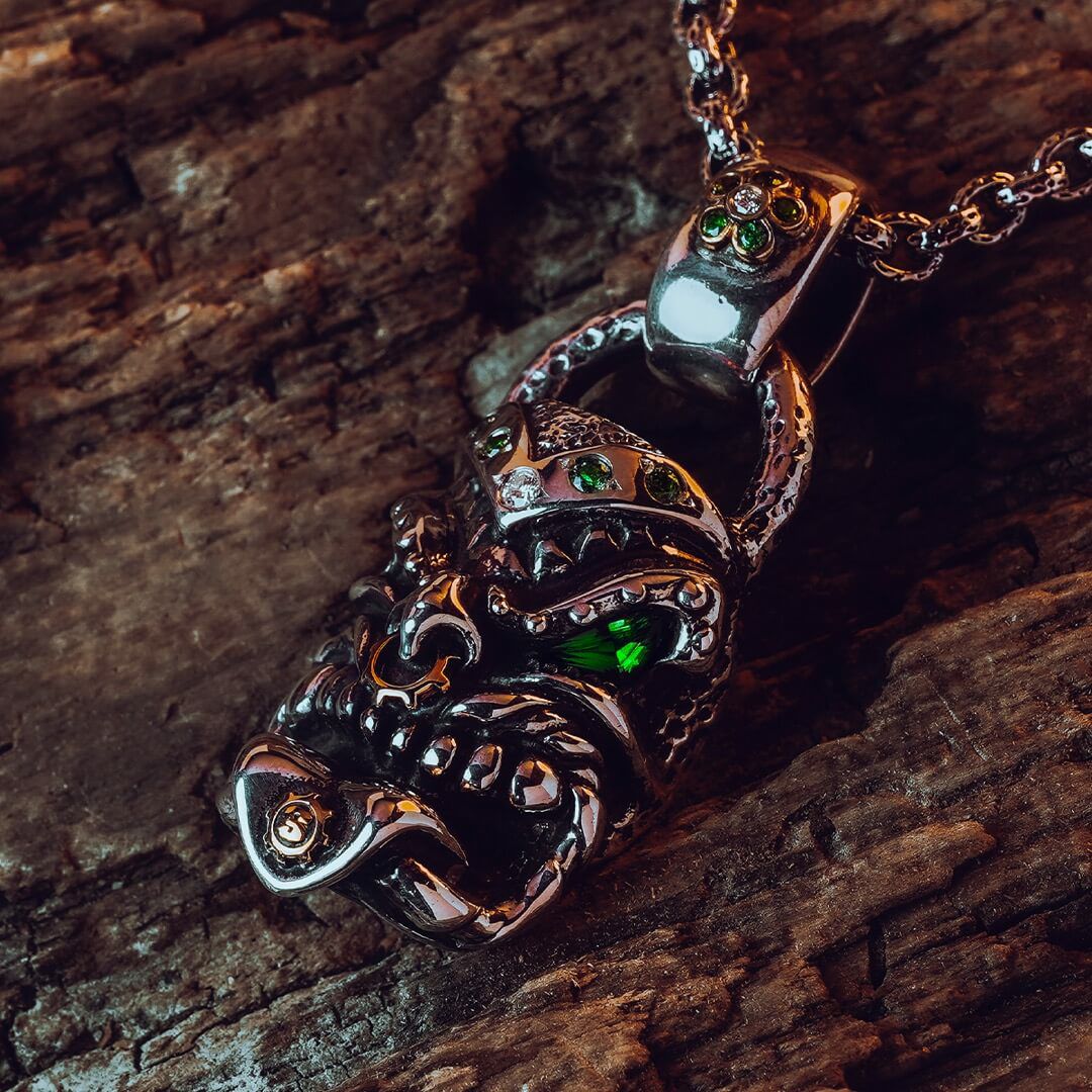 スターリンギア パンチャーニューマオリフェイスペンダント w/22k