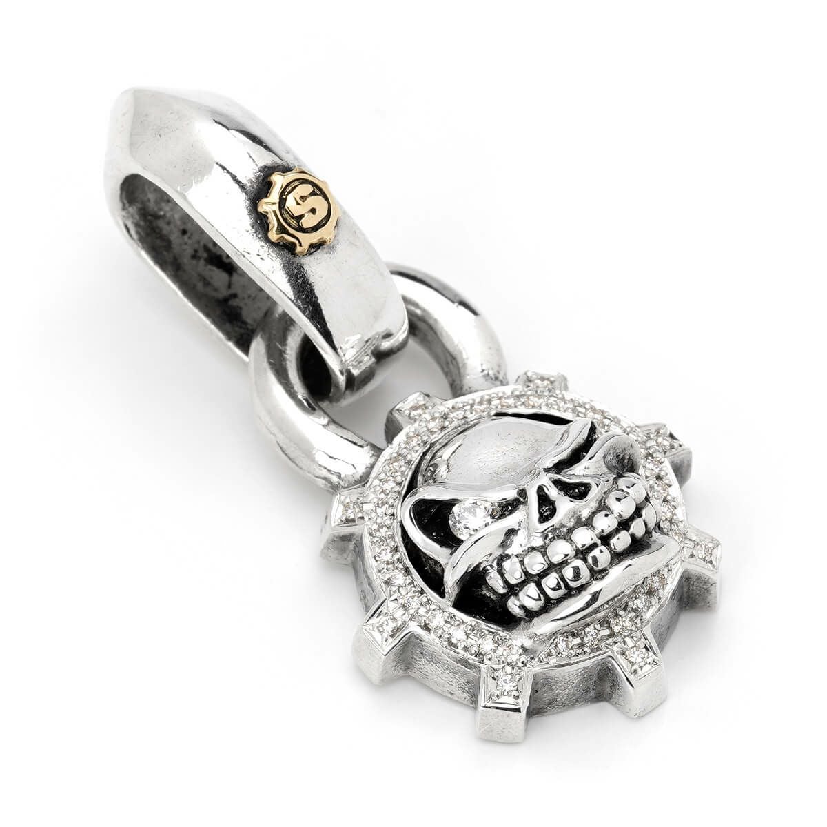 スターリンギア マイクロスカルギアフェイスペンダント w/18k S