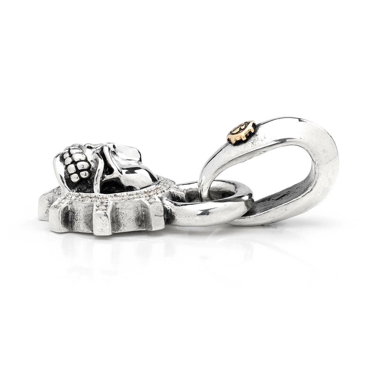 スターリンギア マイクロスカルギアフェイスペンダント w/18k S