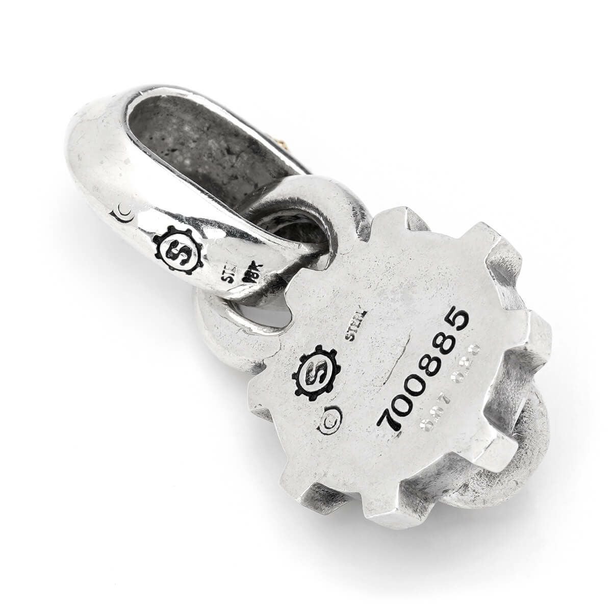 スターリンギア マイクロスカルギアフェイスペンダント w/18k S