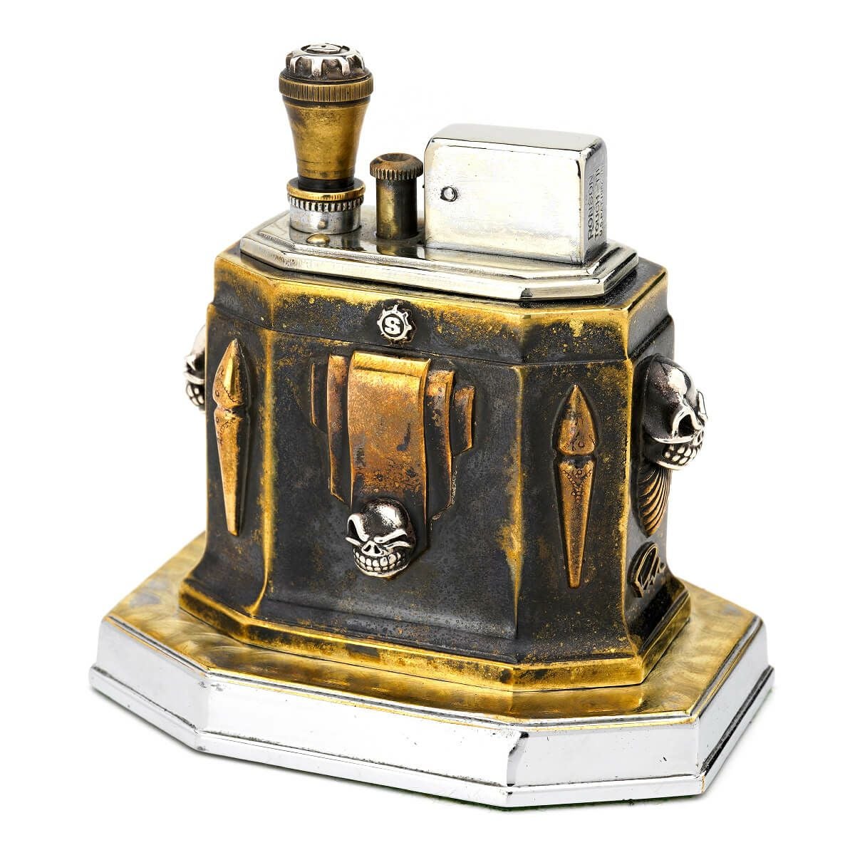 スターリンギア 1930年製アンティーク卓上ライターw/シルバー2マイクロ