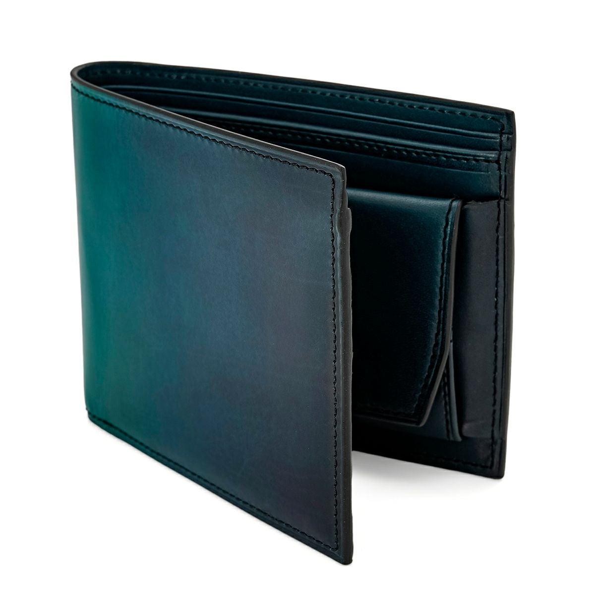 ユハク 二つ折り 財布 札入れ ウォレット ブルー | ジュエリー